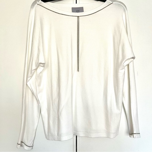 Brand New, never worn LIV Milano cream colored sweater, size Large. - Picture 1 of 3